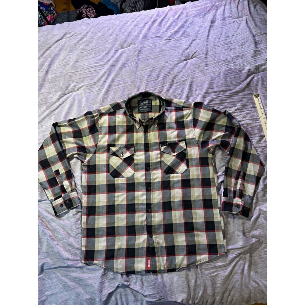 Dixxon Flannel Company Men's XL Limited Edition Plaid Flannel Snap-On Pockets